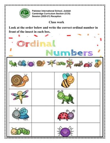Ordinal numbers