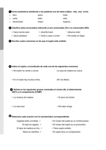 Repaso general Lengua