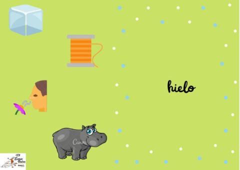 Lectura h, palabra dibujo