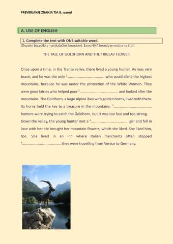 PREVERJANJE ZNANJA 8r