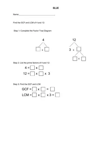 Let's Investigate GCF and LCM