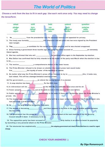 The World Of Politics - Vocab C2
