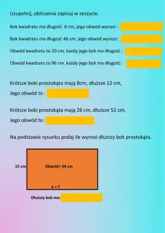 Domowe obwody prostokątów