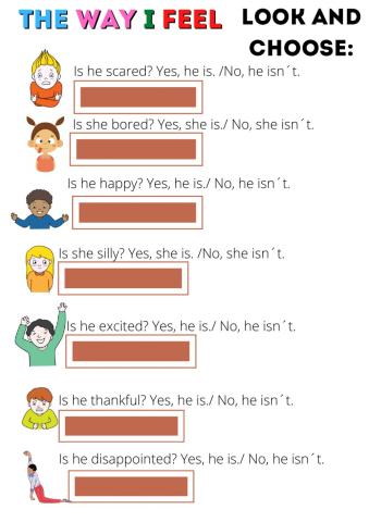 The way I feel Verb to be