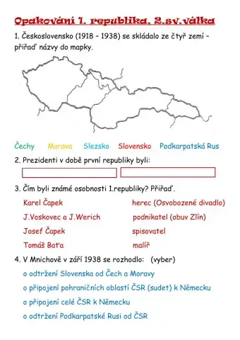 ČSR, 2. světová válka test
