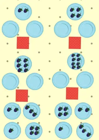 Reparte las moras en los platos