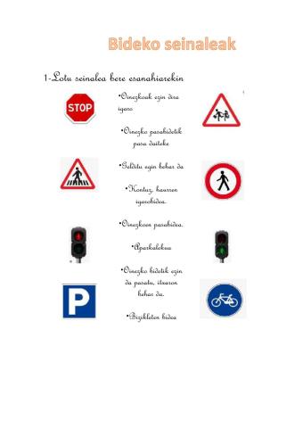 Bideko seinaleak