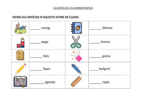 Artícles i demostratius