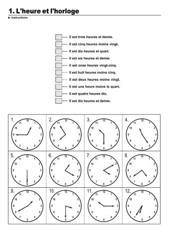 L'heure et l'horloge