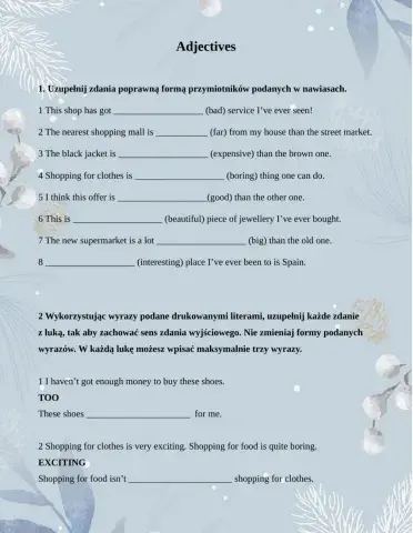 Brainy 7, unit 4, Adjectives