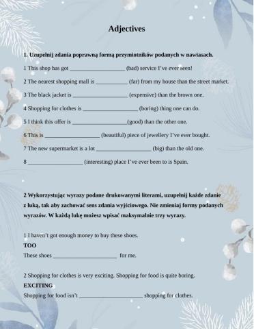 Brainy 7, unit 4, Adjectives