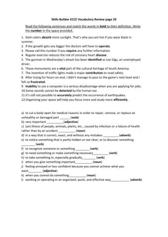 Skills builder ecce reading part 1