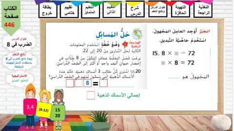 الضرب في 8 اخضر