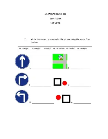 Giving directions test