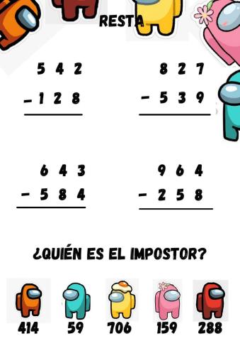 Resta con llevada EMAT