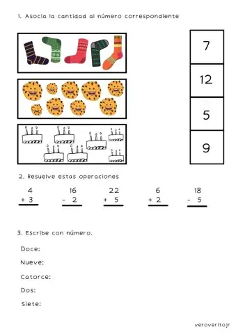 Asociar número a cantidad