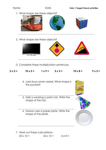 2D 3D shapes and measures