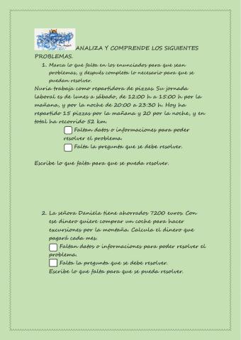 Problemas con fracciones.