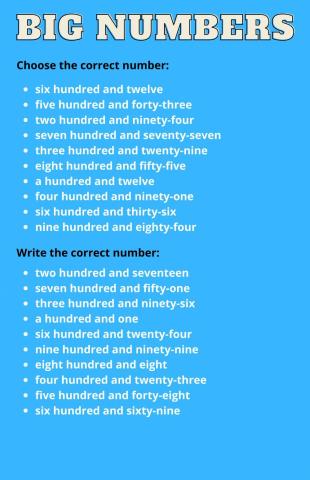 Big Numbers