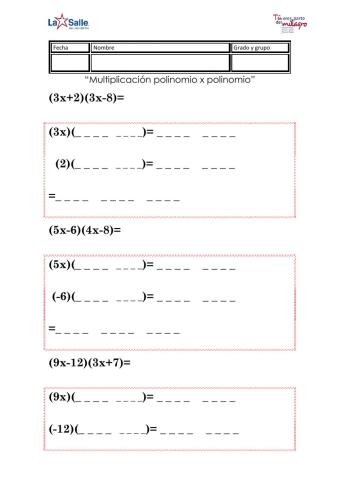 Multiplicación de polinomios