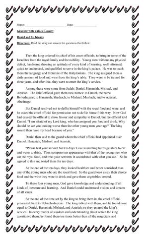 Daniel and his Friends