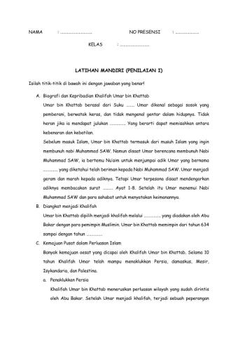 Khalifah Umar bin Khattab (part 1)