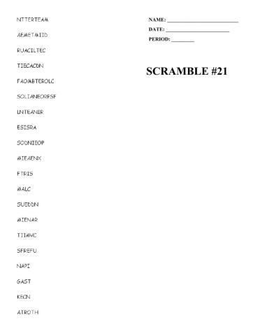 Scramble -21