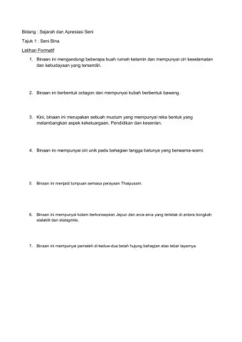 Ting 5 (Tajuk 1 - Seni Bina)