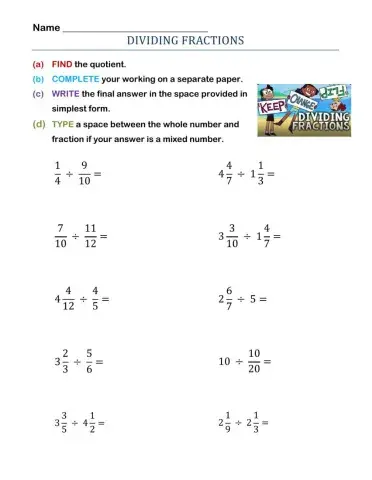 Dividing Fractions