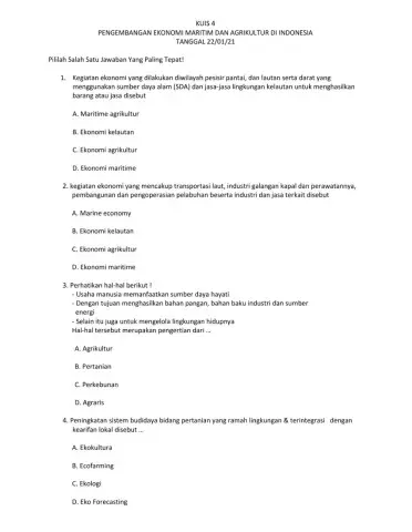 Pengembangan ekonomi maritim