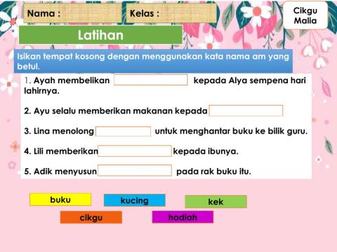 Melengkapkan ayat dengan kata nama am