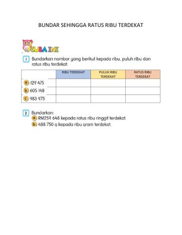 Bundar sehingga ratus ribu terdekat