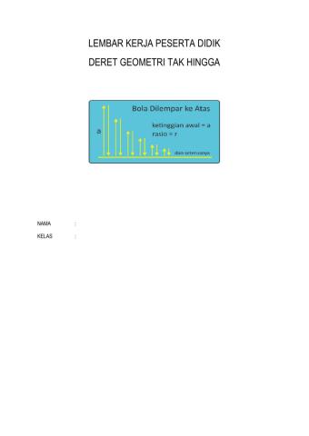 Lkpd deret geometri tak hingga