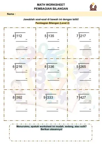 Pembagian Bilangan (Bagi Kurung)