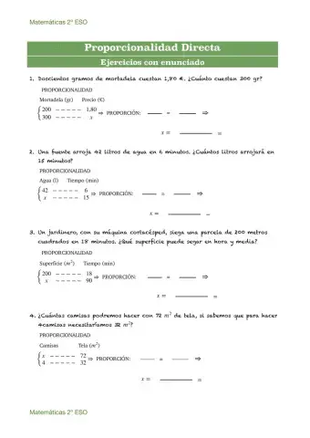 Proporcionalidad Directa