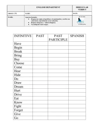 Irregular verbs 5