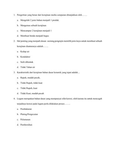 Tugas 2 Kerajinan berabsis media campuran