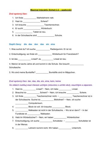 Maximal Interaktiv 2.2. Opakování