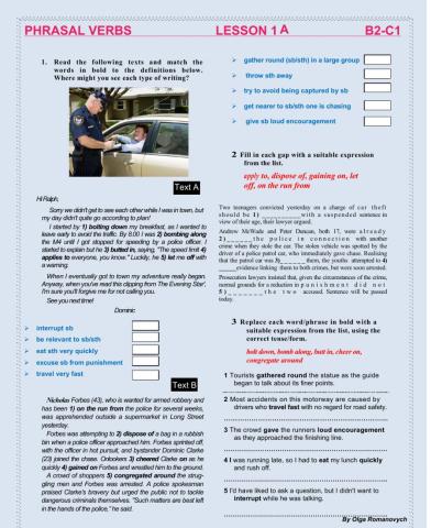 Phrasal Verbs - Lesson 1a