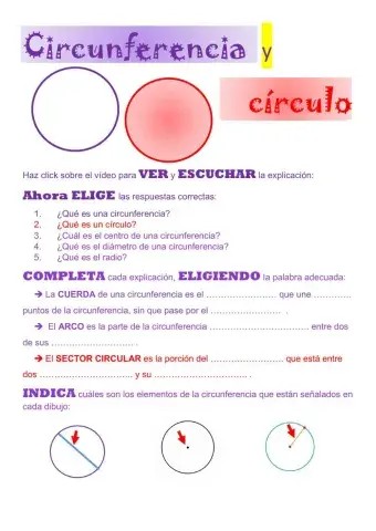 Circunferencia y círculo