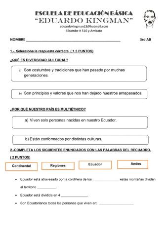 Leccion de Estudio Sociales