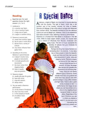 Prime Time - 3 M-2 text A SPECIAL DANCE