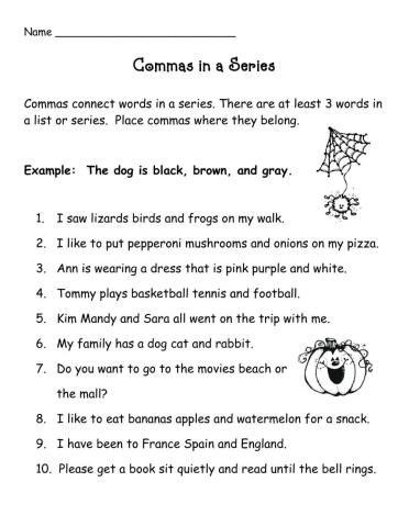 Commas in a Series