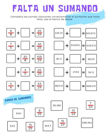 Falta un sumando