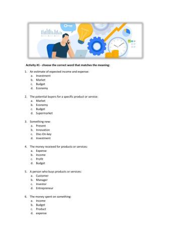 Starting a business vocabulary