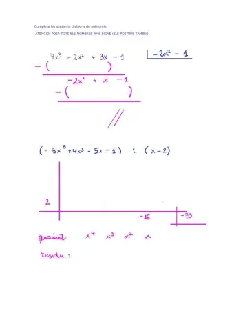 Divisions de polinomis