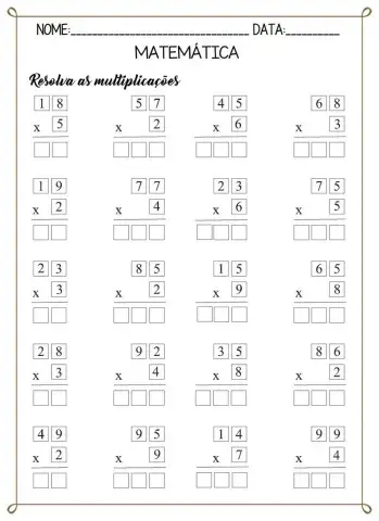 Multiplicação (1 número)