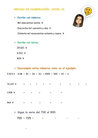 Numeración Nivel II