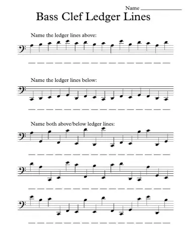 Bass Clef Leger Lines