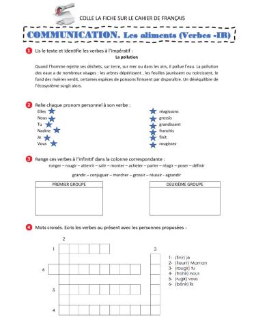 Les verbes de la 2ème conjugaison